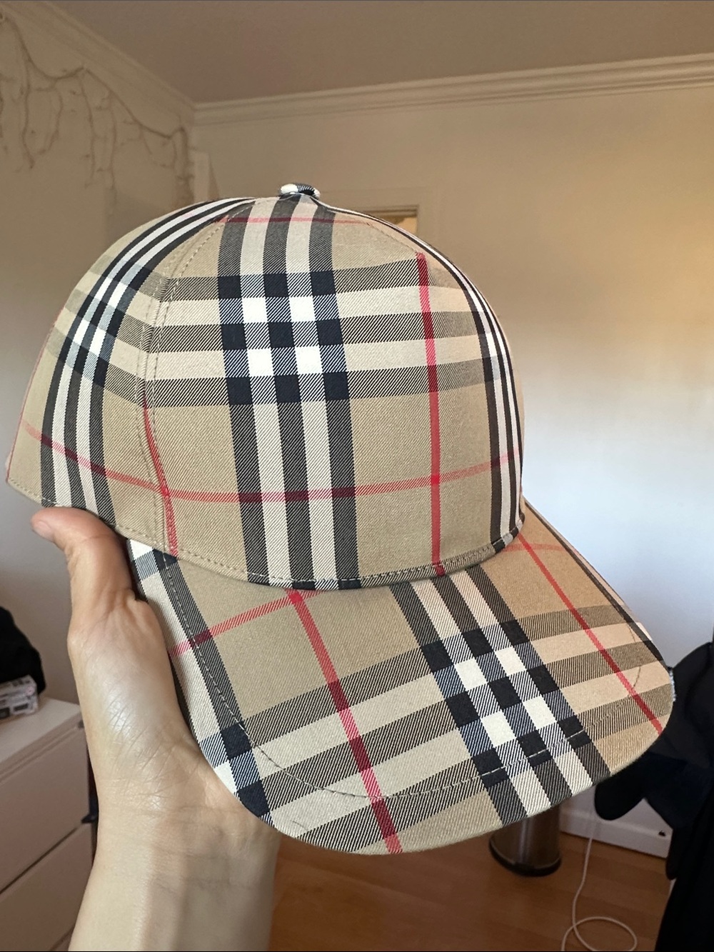 Burberry Beige Heritage Check Baseball Cap - Picture 5 of 7